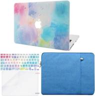 🌈 rainbow mist 2 macbook pro 13" laptop case bundle with keyboard cover, sleeve, and screen protector - compatible with macbook pro 2020/2019/2018/2017/2016 (a2159/a1989/a1706/a1708), touch bar included logo