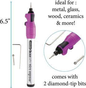 img 1 attached to 🔍 The Beadsmith Micro Engraver w/Spotlight: Battery-Operated Engraver, Polisher, and Sander for Metal Engraving, Wood Carving, Jewelry Polishing – Includes 2 Diamond-Tip Bits!