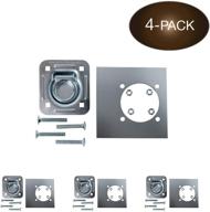 🔒 recessed square trailer cargo tie-down anchors with mounting lock plate set + installation bolting accessories – carriage bolts, hex nuts, flat washers logo