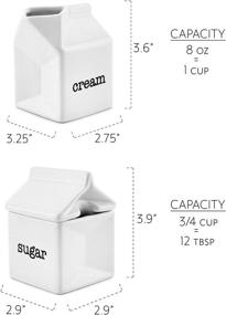 img 2 attached to 🥛 Vintage-style Darware Creamer Carton Shaped Ceramic – Unique and Charming Addition to Your Table