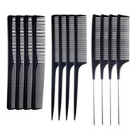 🔍 12 pcs hair combs: rat tail comb for all hair types, anti-static & heat resistant hairdressing comb for women & men logo