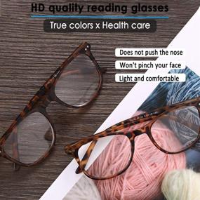 img 3 attached to 👓 Enhance Your Viewing Experience with LUFF 2Pcs HD Fashion Reading Glasses for Men and Women