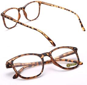 img 4 attached to 👓 Enhance Your Viewing Experience with LUFF 2Pcs HD Fashion Reading Glasses for Men and Women