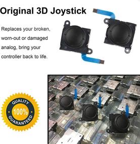 img 1 attached to 🎮 BRHE Switch Joystick Replacement Kit for Joycon Repair - 3D Analog Thumb Stick Sensor with Screws and Caps - 2 Pack (Black) - NS Switch/Lite Controller