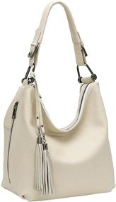 img 3 attached to 👜 CHERISH KISS Мягкие кожаные кошельки и сумки: Стильные сумки Hobo для женщин с деталями бахромой - большая плечевая сумка