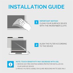 img 1 attached to 🔒 ZBRANDS: Превосходный магнитный антивспышкевый защитный экран для Microsoft Surface Book 2 (13,5 дюйма) - Защита от шпионских взглядов с антивспышкевой стеклянной пленкой