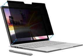 img 4 attached to 🔒 ZBRANDS: Превосходный магнитный антивспышкевый защитный экран для Microsoft Surface Book 2 (13,5 дюйма) - Защита от шпионских взглядов с антивспышкевой стеклянной пленкой