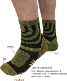 img 1 attached to 🧦 Dahlia Cushioned Men's Socks - Comfortable and Durable 2 Pack: Perfect for Athletics, Running, and Crew Activities