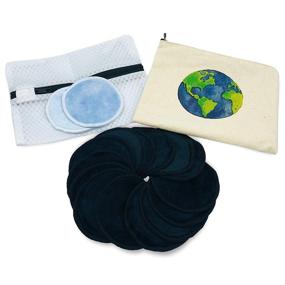 img 4 attached to 🌿 SAVE FACE & Earth Bamboo Soft Velour Cotton 14 Make Up Remover Pads 2 Toner Pads Reusable Eco Friendly Washable Laundry Bag Travel Bag: Sustainable Skincare Solution