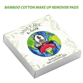 img 3 attached to 🌿 SAVE FACE & Earth Bamboo Soft Velour Cotton 14 Make Up Remover Pads 2 Toner Pads Reusable Eco Friendly Washable Laundry Bag Travel Bag: Sustainable Skincare Solution