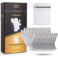 premium quality cotton gloves: perfect for dry hands, overnight moisturizing, eczema treatment, skin spa therapy, cosmetic jewelry inspection - 5 pairs logo