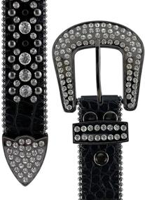 img 3 attached to Western Cowgirl Rhinestone Studded Leather