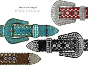 img 1 attached to Western Cowgirl Rhinestone Studded Leather