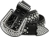 western cowgirl rhinestone studded leather logo