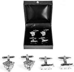 img 3 attached to MRCUFF Street Cufflinks Presentation Polishing Men's Accessories in Cuff Links, Shirt Studs & Tie Clips