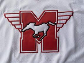 img 2 attached to 🏒 Mens #10 Hamilton Mustangs 1986 Movie Ice Hockey Jersey Stitched - Authentic Retro Style for Sports Enthusiasts