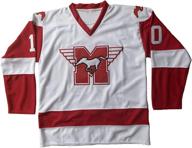 🏒 mens #10 hamilton mustangs 1986 movie ice hockey jersey stitched - authentic retro style for sports enthusiasts logo