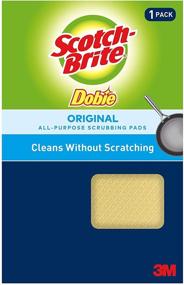 img 4 attached to 🧽 Scotch-Brite Dobie Cleaning Pad for Dishwashing, Kitchen, Bathroom, and Beyond - Non-Scratch Scouring Pad (1 Pad)