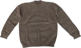 img 4 attached to Alpaca Basics Handmade Sweater Taupe Boys' Clothing at Sweaters