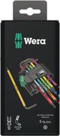 набор из 9-ти шестигранных ключей wera 967 spkl/9 torx bo multicolor l-key для винтов torx с защитой от несанкционированного доступа и покрытием blacklaser. логотип