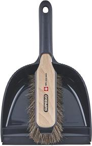 img 4 attached to 🧹 Superior Handheld Dustpan and Brush Set - Comfort Grip Hand Broom with Premium Swiss Natural Horsehair Bristles.
