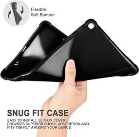 img 1 attached to Samsung Galaxy Tab A 8.0 Case (2019), Ultra 📱 Thin TPU Skin Cover with Camera and Charging Port Cut-Outs [Black]