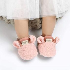 img 3 attached to 🐻 CoKate Soft Plush Slippers: Cute Bear PAW Animal Boots for Baby Boys and Girls – Winter House Shoes for Toddlers and Infants