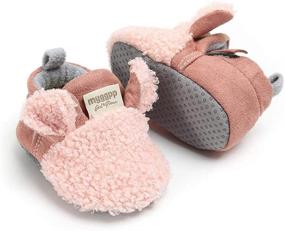 img 2 attached to 🐻 CoKate Soft Plush Slippers: Cute Bear PAW Animal Boots for Baby Boys and Girls – Winter House Shoes for Toddlers and Infants