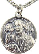 🛠️ cb silver toned base patron saint joseph the worker father medal - 7/8 inch – buy now! logo
