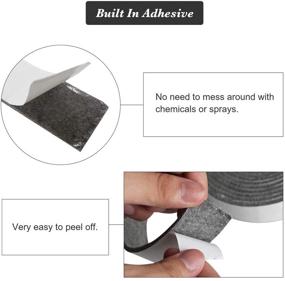 img 1 attached to 🔥 QQMASTER High Temp Grill Gasket: 14ft Long Adhesive Replacement for Big Green Egg Smokers - High Heat Felt BBQ Accessories for Large/XLarge Eggs