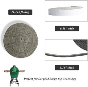 img 3 attached to 🔥 QQMASTER High Temp Grill Gasket: 14ft Long Adhesive Replacement for Big Green Egg Smokers - High Heat Felt BBQ Accessories for Large/XLarge Eggs