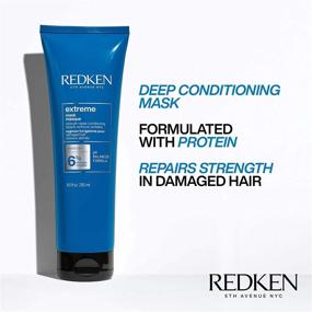 img 3 attached to 🔧 Redken Extreme Mask: Repair Damaged, Brittle Hair with Fortifying & Strengthening Hair Mask, 8.5 Fl. Oz.