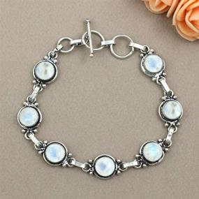 img 2 attached to 12 50Gms Moonstone Sterling Silver Jewelry Boys' Jewelry