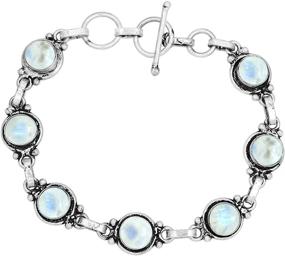 img 4 attached to 12 50Gms Moonstone Sterling Silver Jewelry Boys' Jewelry