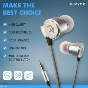 img 3 attached to 🎧 DEIVVOX D0218 Wired Earbuds with Microphone - In-Ear Headphones with Volume Control Mic - Balanced Sound and Enhanced Bass - Noise-Isolating Earphones - Headset for Cell Phones (Samsung, Sony, LG) - 3.5 mm Jack