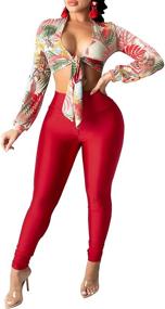 img 4 attached to YouSexy Outfits Спортивные костюмы с цветочным принтом Комбинезоны