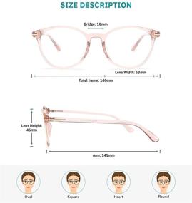 img 3 attached to 👓 Gaoye Blue Light Blocking Glasses - Fashionable Round Fake Eyewear for Women and Men, Anti UV Blu-Ray Computer Glasses