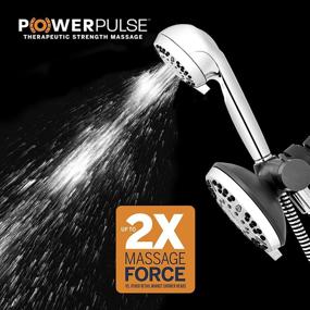 img 3 attached to 💦 Waterpik PowerPulse High Pressure Shower Head Handheld Spray, 2-in-1 Dual System with 5-Foot Hose, Therapeutic Massage, Chrome - 2.5 GPM XET-633-643