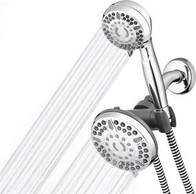 img 4 attached to 💦 Waterpik PowerPulse High Pressure Shower Head Handheld Spray, 2-in-1 Dual System with 5-Foot Hose, Therapeutic Massage, Chrome - 2.5 GPM XET-633-643