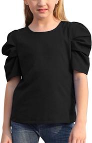 img 4 attached to GORLYA Girls' Clothing: T-Shirt Pullover Keyhole GOR1036 - Tops, Tees & Blouses