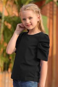 img 2 attached to GORLYA Girls' Clothing: T-Shirt Pullover Keyhole GOR1036 - Tops, Tees & Blouses