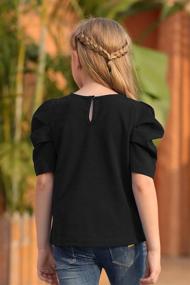 img 3 attached to GORLYA Girls' Clothing: T-Shirt Pullover Keyhole GOR1036 - Tops, Tees & Blouses