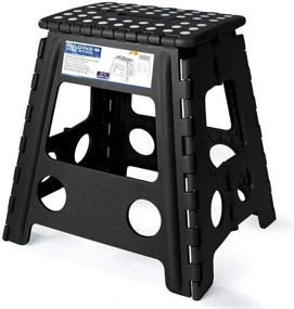 img 4 attached to 🪜 Acko 16 Inches Super Strong Folding Step Stool: Ultimate Heavy-Duty Stool for Adults - Black, Holds up to 300lb