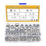 high-quality sutemribor 304 stainless steel lock nut assortment - 180 pieces, m3 m4 m5 m6 m8 m10 m12 with nylon insert logo