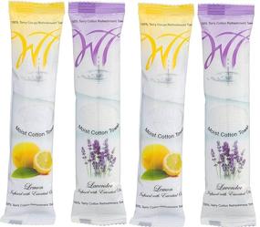 img 1 attached to 🍋 Convenient and Refreshing: Lemon/Lavender Disposable Towels - 500ct 8 x 8 inch Pre-Moistened 100% Cotton Towels
