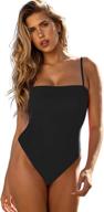 🌟 improved seo: relleciga women's high cut bandeau one piece swimsuits - enhanced with adjustable shoulder straps logo