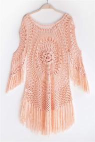 img 1 attached to CUPSHE Womens Fringe Sleeve Crochet Women's Clothing in Swimsuits & Cover Ups