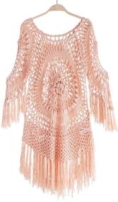 img 3 attached to CUPSHE Womens Fringe Sleeve Crochet Women's Clothing in Swimsuits & Cover Ups