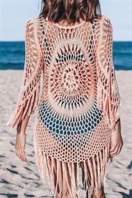 img 2 attached to CUPSHE Womens Fringe Sleeve Crochet Women's Clothing in Swimsuits & Cover Ups