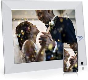 img 4 attached to 🖼️ BSIMB Smart WiFi Digital Picture Frame - IPS Touch Screen, 16GB Internal Memory, App/Email Photo/Video Sharing, Perfect Gift for Grandparents (Pearl White)